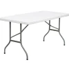 Folding Tables*Flash Furniture Elon 5' x 30" Plastic Folding Table, Granite White (DADYCZ152)