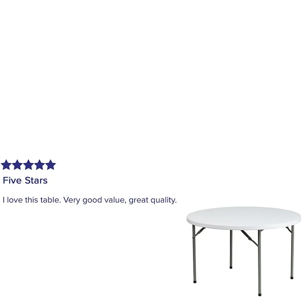 Folding Tables*Flash Furniture Elon Folding Table, 48" x 48", Granite White (DADYCZ122R)