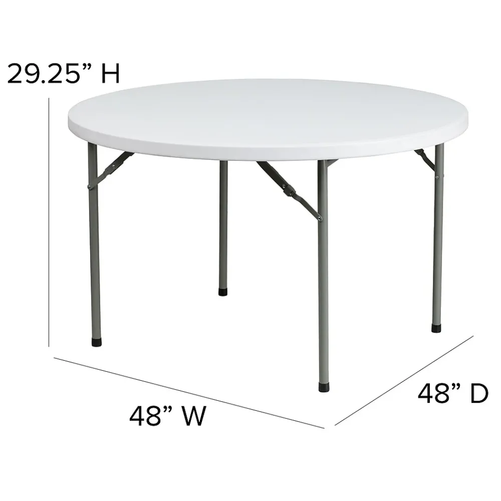 Folding Tables*Flash Furniture Elon Folding Table, 48" x 48", Granite White (DADYCZ122R)