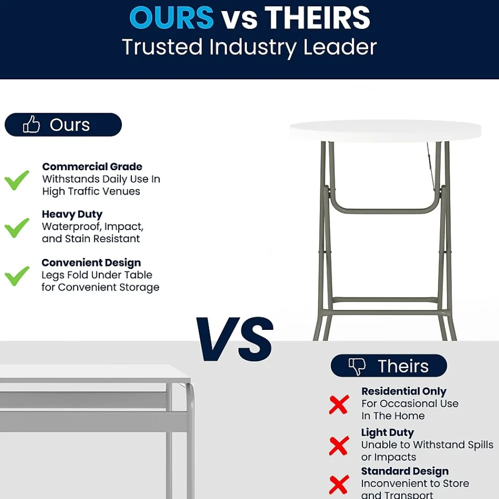 Folding Tables*Flash Furniture Elon Folding Table, 31.25" x 31.25", Granite White (DADYCZ80R2BAR)