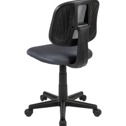 Office Chairs*Flash Furniture Flash Fundamentals Armless Ergonomic Mesh Swivel Mid-Back Task Office Chair, Gray (LF134GY)