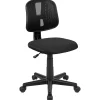 Office Chairs*Flash Furniture Flash Fundamentals Armless Ergonomic Mesh Swivel Mid-Back Task Office Chair, Black (LF134BK)
