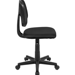 Office Chairs*Flash Furniture Flash Fundamentals Armless Ergonomic Mesh Swivel Mid-Back Task Office Chair, Black (LF134BK)