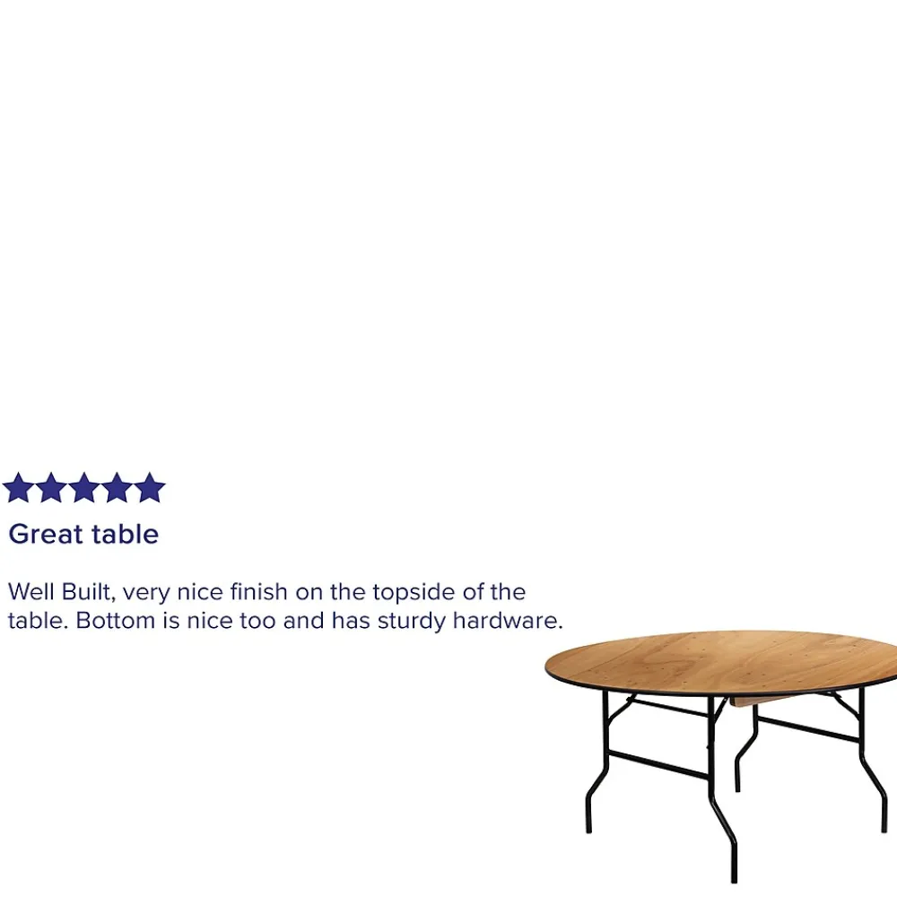 Folding Tables*Flash Furniture Furman Folding Table, 60" x 60", Natural (YTWRFT60TBL)