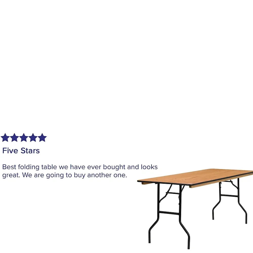Folding Tables*Flash Furniture Gael Folding Table, 72" x 30", Natural (YTWTFT3072TBL)