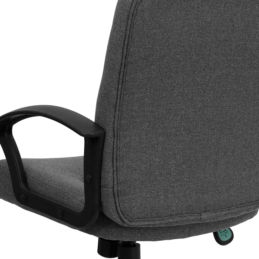 Office Chairs*Flash Furniture Garver Fabric Swivel Mid-Back Executive Office Chair, Gray (GOST6GYFAB)