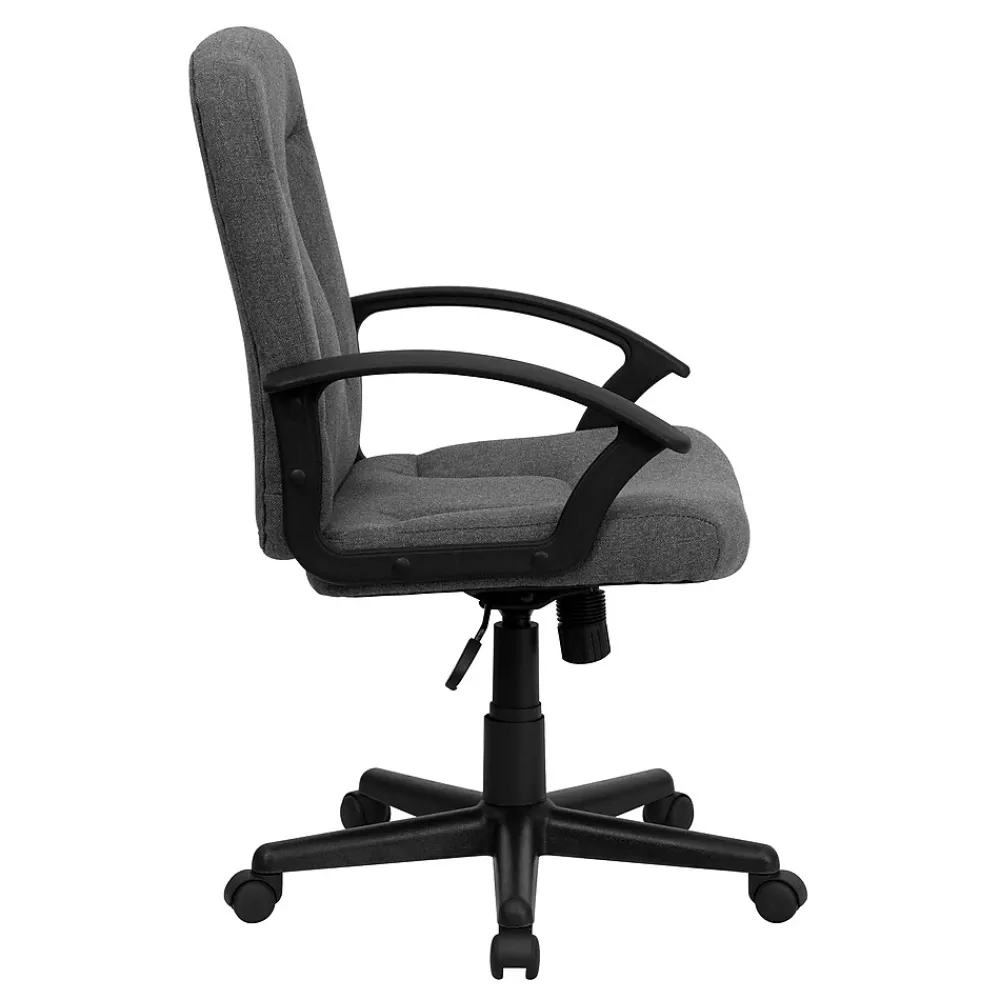 Office Chairs*Flash Furniture Garver Fabric Swivel Mid-Back Executive Office Chair, Gray (GOST6GYFAB)