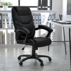 Office Chairs*Flash Furniture Greer Ergonomic LeatherSoft Swivel High Back Executive Office Chair, Black (GO724HBKLEA)