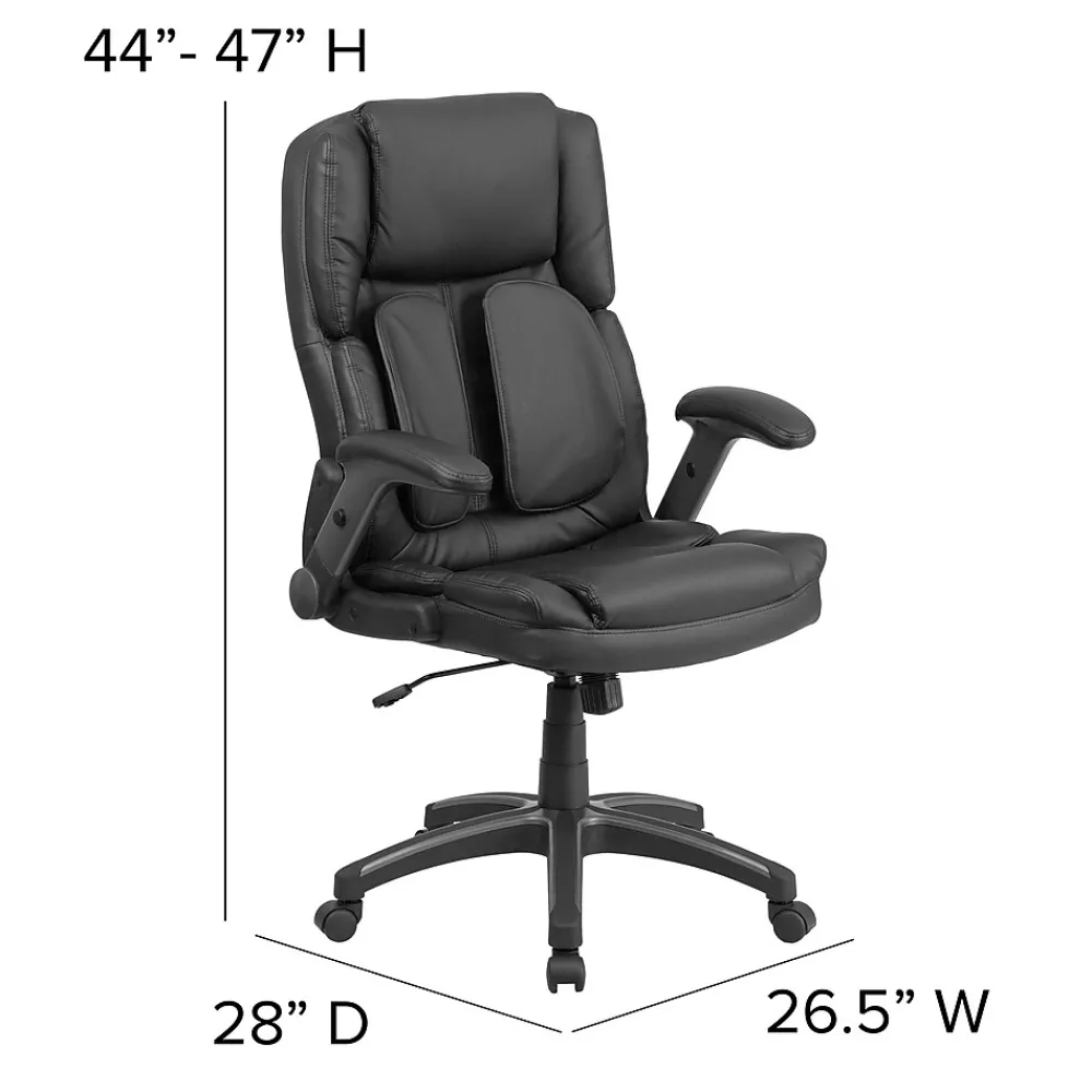 Office Chairs*Flash Furniture Hansel Ergonomic LeatherSoft Swivel High Back Executive Office Chair, Black (BT90275H)