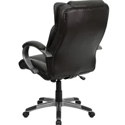 Office Chairs*Flash Furniture Hansel Ergonomic LeatherSoft Swivel High Back Executive Office Chair, Espresso Brown (BT9088BRN)