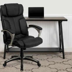 Office Chairs*Flash Furniture Hansel Ergonomic LeatherSoft Swivel High Back Folding Executive Office Chair, Black (BT9875H)