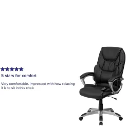 Office Chairs*Flash Furniture Hansel Ergonomic LeatherSoft Swivel High Back Folding Executive Office Chair, Black (BT9875H)