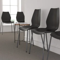 Folding & Stacking*Flash Furniture HERCULES Series Plastic Stacking Chair, Black (RUT288BK)