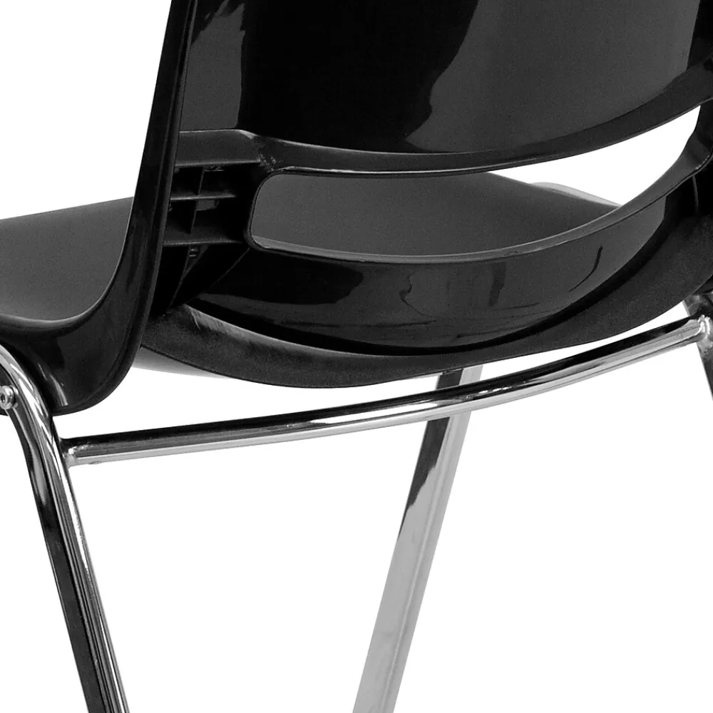 Folding & Stacking*Flash Furniture HERCULES Series Plastic Shell Stack Chair, Black/Chrome (RUT18BKCHR)
