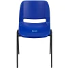 Folding & Stacking*Flash Furniture Hercules Shell Ergonomic Stack Chair With Black Frame and 14" Seat, Navy, 15/Pack
