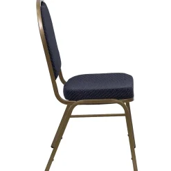 Folding & Stacking*Flash Furniture HERCULES™ Fabric Gold Frame Dome Back Banquet Chair, Navy, 4/Pack (4FDC03AG3774)