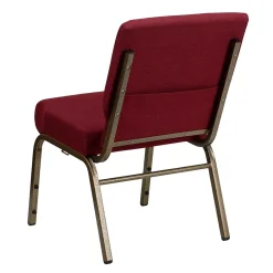 Folding & Stacking*Flash Furniture HERCULES Series Fabric Church Stacking Chair, Burgundy/Gold Vein Frame (FCH2214GV369)