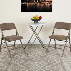 Folding & Stacking*Flash Furniture Hercules Banquet/Reception Folding Fabric Chairs, Beige, 4/Pack (BELNICK INC (NSP))