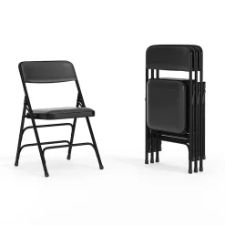 Folding & Stacking*Flash Furniture HERCULES Vinyl Upholstered Reception Chair, Black, 4/Pack (HA-MC309AV-BK-GG)