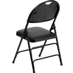 Folding & Stacking*Flash Furniture HERCULES™ Triple Braced Vinyl Armless Folding Chair, Black, 4/Pack (4HAMC705AV3BK)