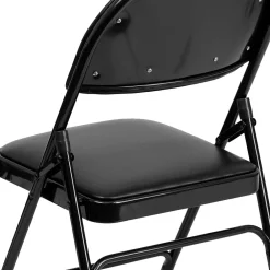 Folding & Stacking*Flash Furniture HERCULES™ Triple Braced Vinyl Armless Folding Chair, Black, 4/Pack (4HAMC705AV3BK)
