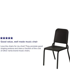 Folding & Stacking*Flash Furniture HERCULES Series Plastic Stackable Melody Band/Music Chair, Black (HFMUSIC)