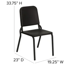 Folding & Stacking*Flash Furniture HERCULES Series Plastic Stackable Melody Band/Music Chair, Black (HFMUSIC)