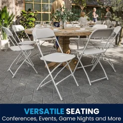 Folding & Stacking*Flash Furniture HERCULES Plastic Office Chair, White, 10/Pack (LE-L-3-WHITE-GG)