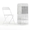Folding & Stacking*Flash Furniture HERCULES™ Plastic Armless Folding Chair, Premium White, 52/Pack