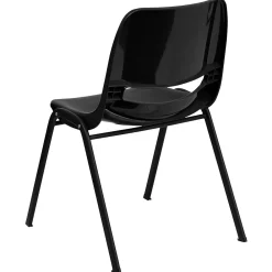 Folding & Stacking*Flash Furniture HERCULES Series Plastic Shell Stack Chair, Black (RUTEO1BK)