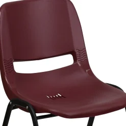 Folding & Stacking*Flash Furniture HERCULES Series Plastic Shell Stack Chair, Burgundy/Black (RUTEO1BY)