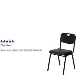 Folding & Stacking*Flash Furniture HERCULES Series Plastic Stack Chair with Open Back, Black (RUTGK01BK)