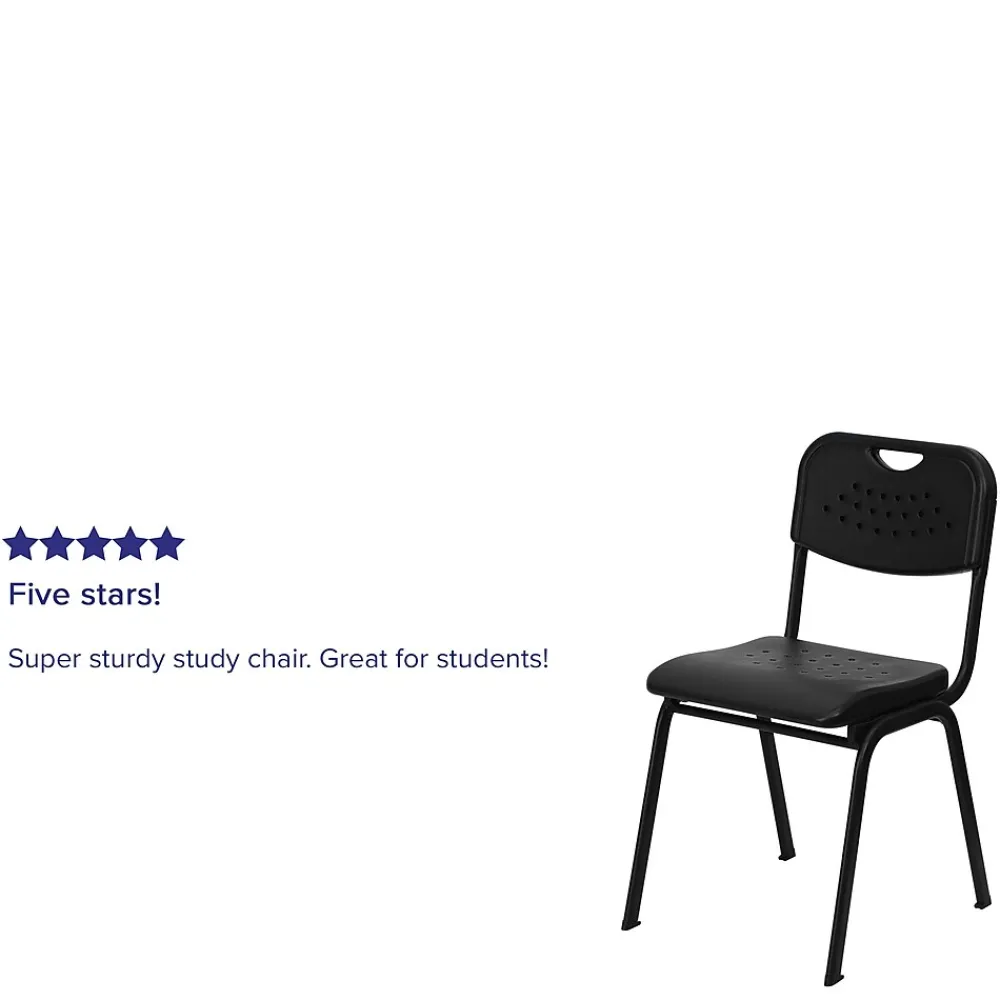 Folding & Stacking*Flash Furniture HERCULES Series Plastic Stack Chair with Open Back, Black (RUTGK01BK)