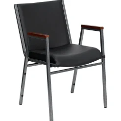 Folding & Stacking*Flash Furniture HERCULES Series Vinyl Stack Chair with Arms, Black (XU60154BKVYL)