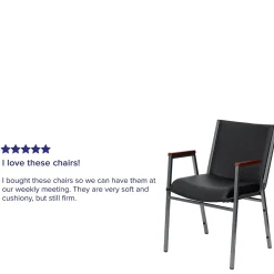 Folding & Stacking*Flash Furniture HERCULES Series Vinyl Stack Chair with Arms, Black (XU60154BKVYL)