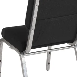 Folding & Stacking*Flash Furniture HERCULES Series Fabric Stacking Church Chair, Black/Silver Vein Frame (XUCH60096BKSV)