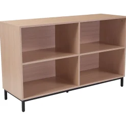 Bookcases*Flash Furniture HERCULES Series 29.5"H 4-Shelf Bookcase, Oak Laminate (NANJH1764)