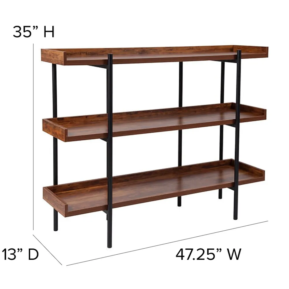 Bookcases*Flash Furniture HERCULES Series 18" Storage Shelf, Rustic (JN2542B3)