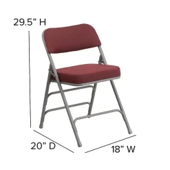 Folding & Stacking*Flash Furniture HERCULES Series Fabric Folding Chair, Burgundy, 2/Pack (2AWMC320AFBG)