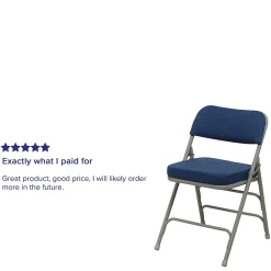 Folding & Stacking*Flash Furniture HERCULES Series Fabric Folding Chair, Navy, 2/Pack (2HAMC320AFNVY)