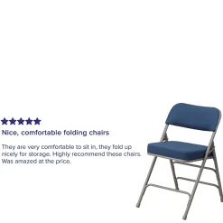 Folding & Stacking*Flash Furniture HERCULES Series Fabric Folding Chair, Navy, 2/Pack (2AWMC320AFNVY)