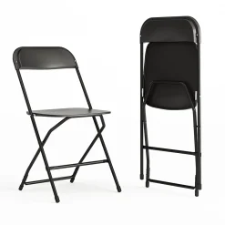 Folding & Stacking*Flash Furniture HERCULES Series Plastic Banquet/Reception Chair, Black, 2/Pack (2LEL3BLACK)