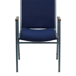 Folding & Stacking*Flash Furniture HERCULES Series Fabric Stack Chair with Arms, Navy Blue Dot (XU60154NVY)