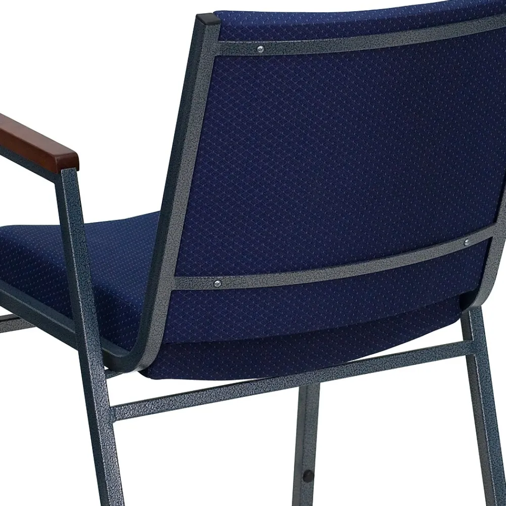 Folding & Stacking*Flash Furniture HERCULES Series Fabric Stack Chair with Arms, Navy Blue Dot (XU60154NVY)