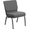 Folding & Stacking*Flash Furniture HERCULES Series Fabric Stacking Church Chair, Gray/Silver Vein Frame (XUCH0221GYSV)