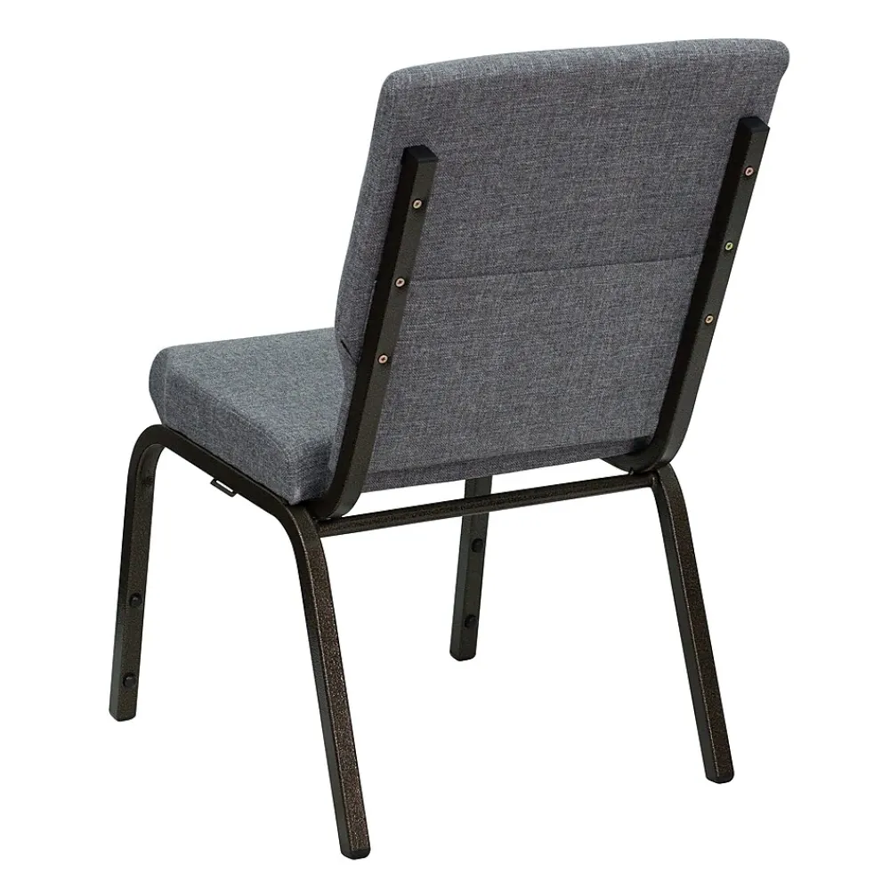 Folding & Stacking*Flash Furniture HERCULES Series Fabric Stacking Church Chair, Gray/Gold Vein Frame (XUCH60096BEIJGY)