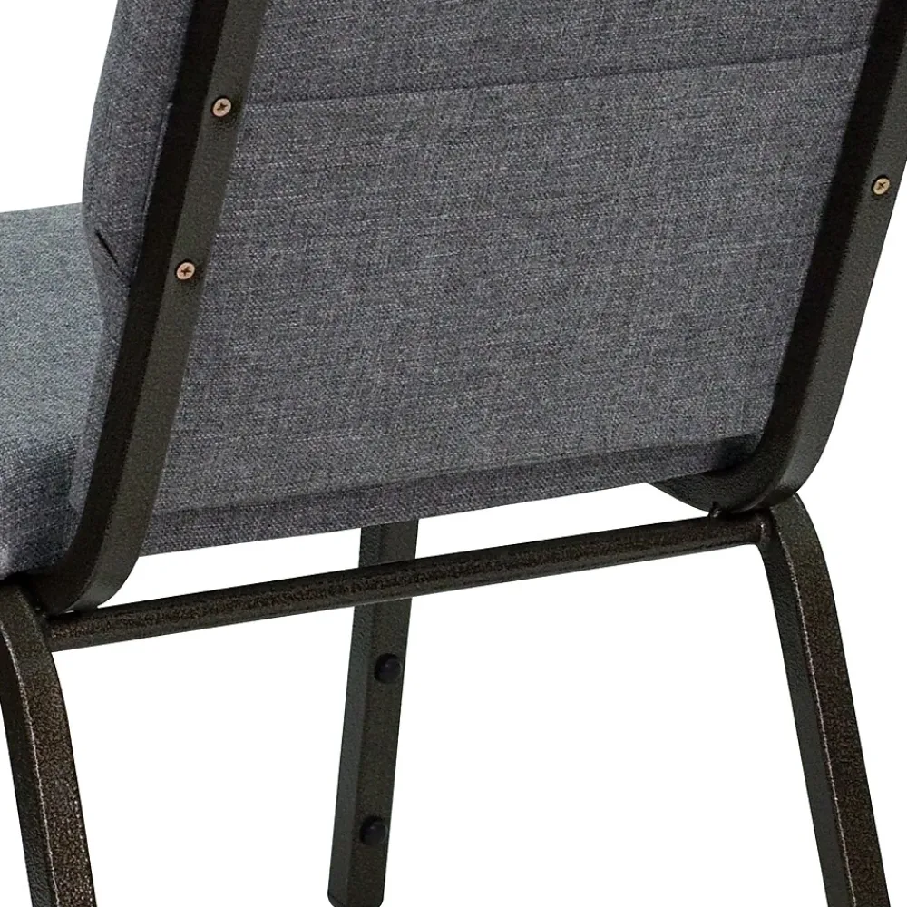 Folding & Stacking*Flash Furniture HERCULES Series Fabric Stacking Church Chair, Gray/Gold Vein Frame (XUCH60096BEIJGY)