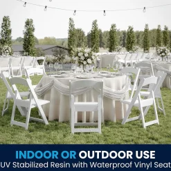 Folding & Stacking*Flash Furniture HERCULES™ Vinyl Armless Folding Chair, White, 20/Pack (20L3L1WHITE)