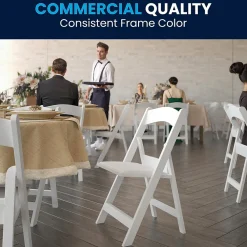 Folding & Stacking*Flash Furniture HERCULES™ Vinyl Armless Folding Chair, White, 20/Pack (20L3L1WHITE)