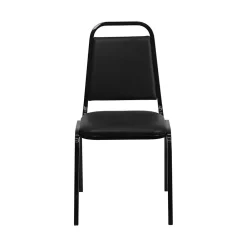 Folding & Stacking*Flash Furniture HERCULESâ„¢ 18"H Vinyl Black Frame Trapezoidal Back Banquet Chair, Black, 20/Pack (20FDBHF2BKVYL)